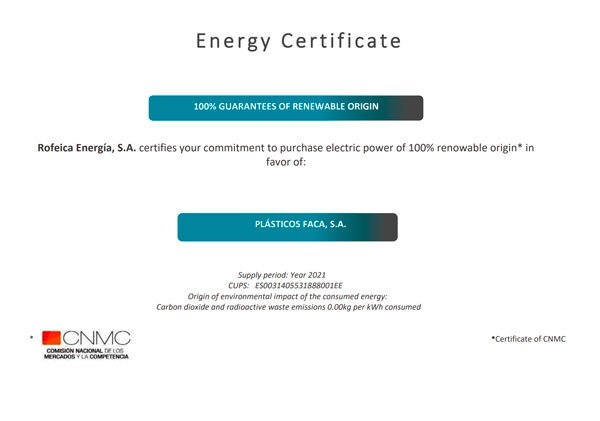 Certificate Energy